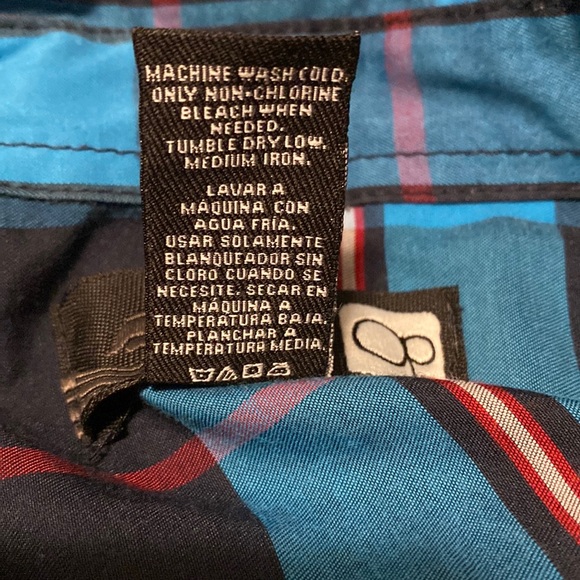 OP Blue and red plaid long sleeve shirt - Picture 4 of 5